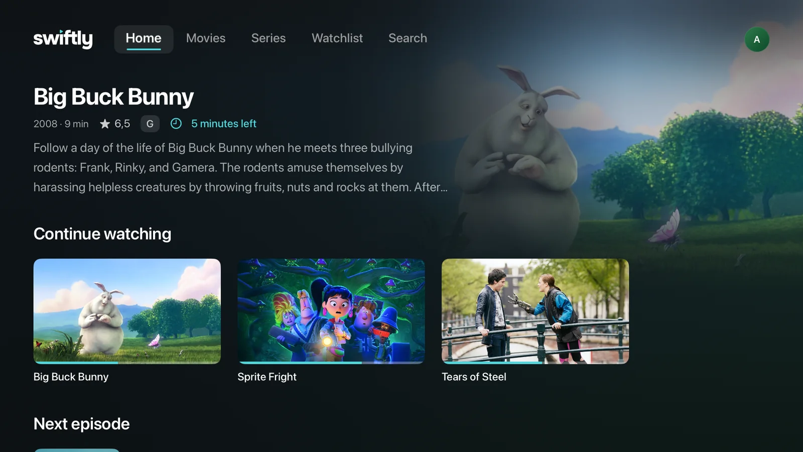 Swiftly Player on Apple TV